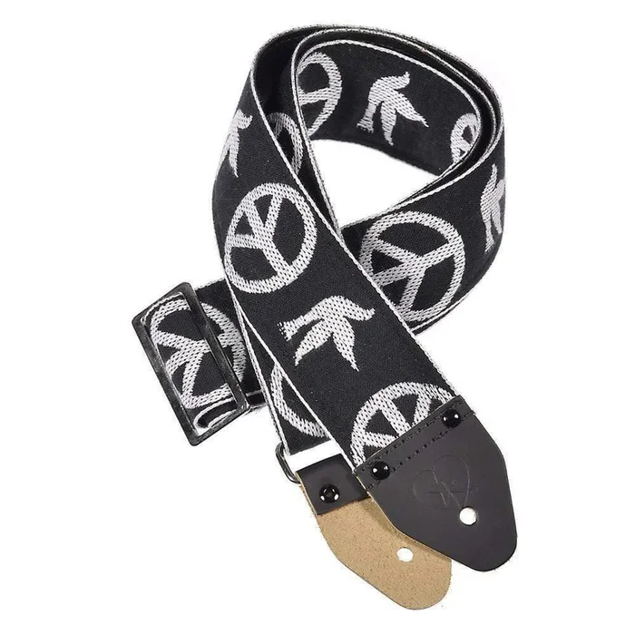 Souldier Guitar Strap – Neil Young Peace Dove Black (Black Vinyl)