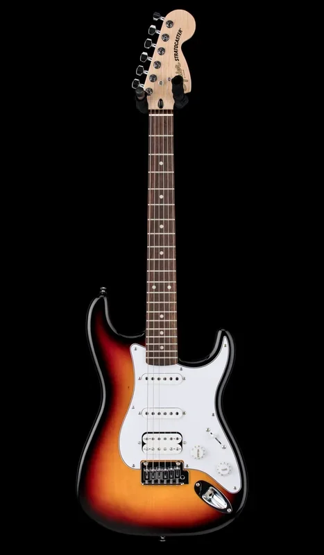 Squier Affinity Series Stratocaster Junior HSS – 3-Color Sunburst