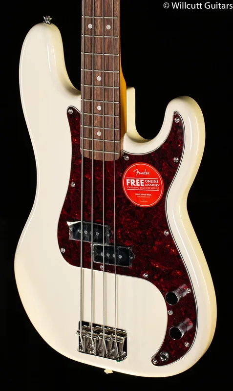 Squier Classic Vibe ’60s Precision Bass, Laurel Fingerboard, Olympic White Bass Guitar