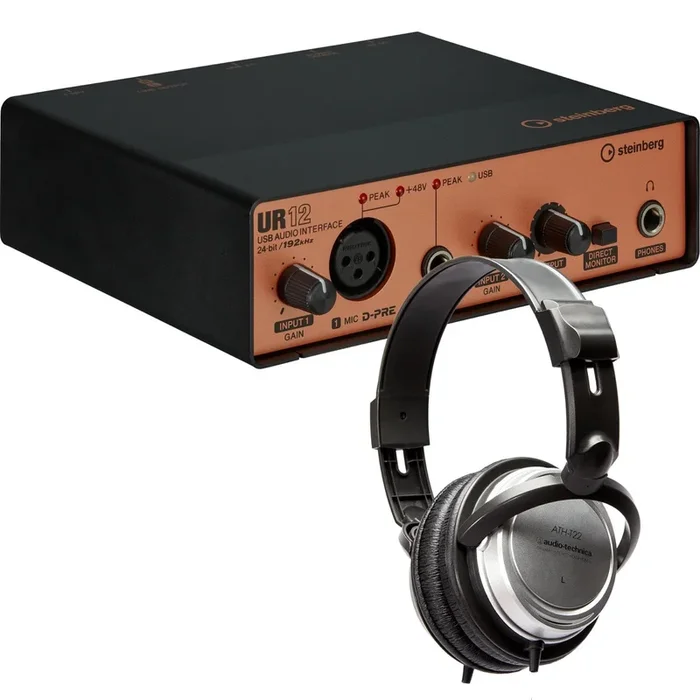 Steinberg UR12B USB Audio Interface – Black/Copper BONUS PAK