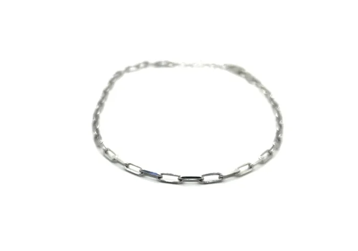Sterling Silver Paperclip Anklet