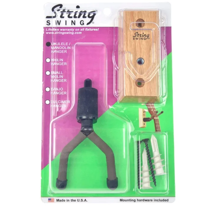 String Swing Hardwood Ukulele or Mandolin Hanger – Oak