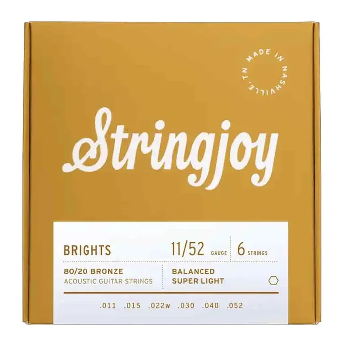 Stringjoy Brights 80/20 Bronze Acoustic Guitar Strings