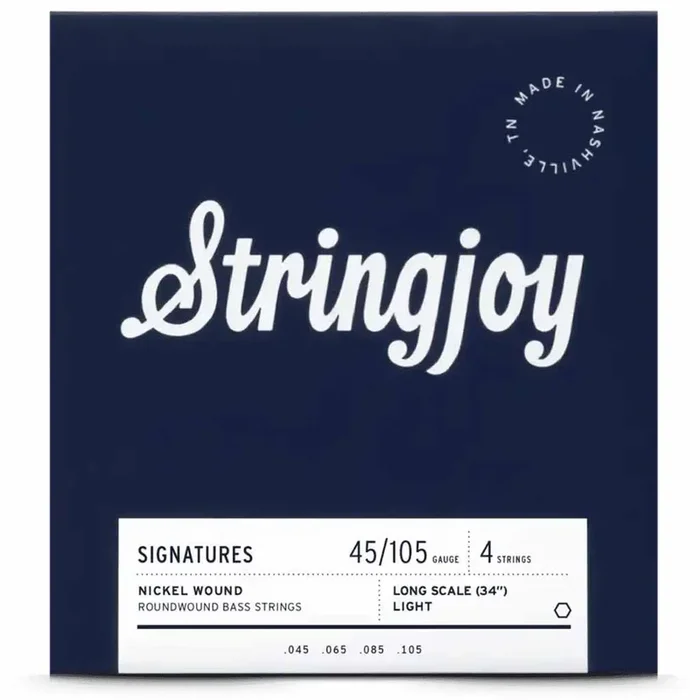 Stringjoy Signatures 45-105 Light Gauge 4-String Bass Guitar Strings