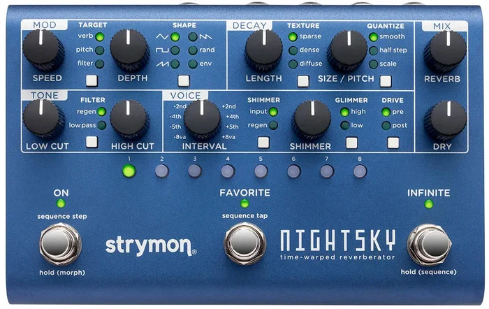 Strymon NightSky Time-Warped Reverberator Effect Pedal