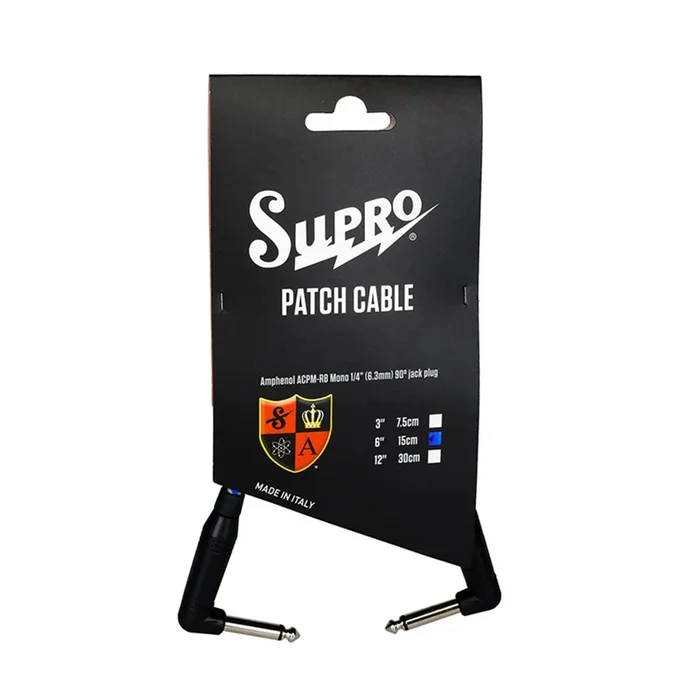 Supro Instrument Cable Blue 20′ Right-Straight