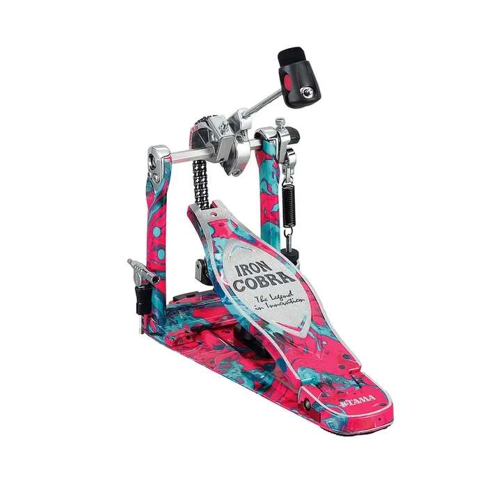 Tama 50th Anniversary Iron Cobra Marble Coral Swirl Power Glide Single Pedal