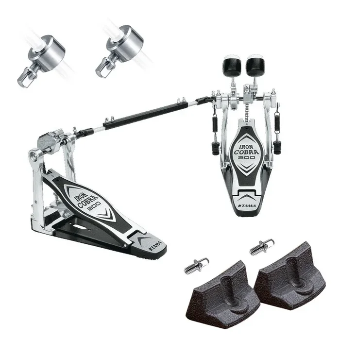 TAMA HP200PTW Iron Cobra Double Bass Drum Pedal BONUS PAK