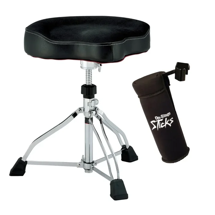 TAMA HT530BCN Glide-Rider Drum Throne – Cloth Top BONUS PAK