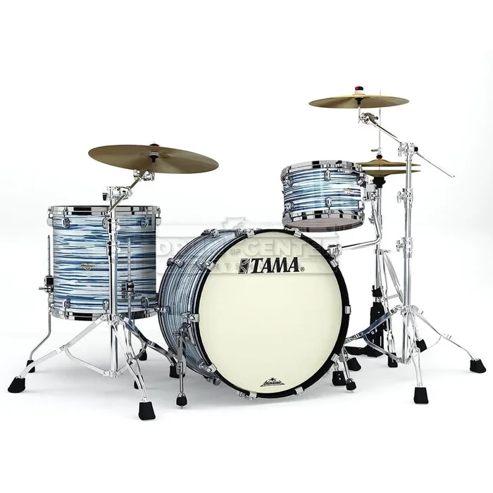 Tama Starclassic Maple 3pc Drum Set Blue & White Oyster w/Black Nickel Hw