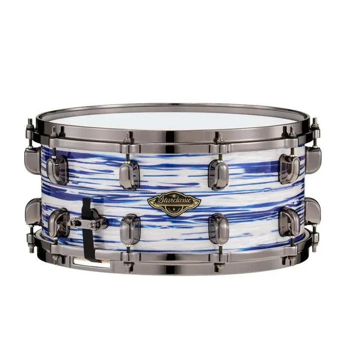 Tama Starclassic Walnut/Birch Snare Drum 14×6.5 Blue & White Oyster