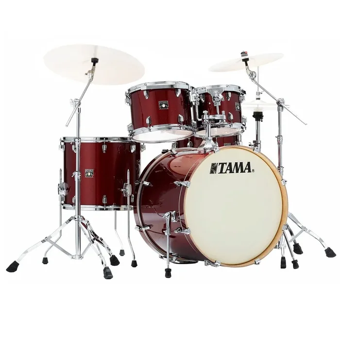 Tama Superstar Classic 5-Piece Shell Pack with 22″ Bass Drum and SM5W Hardware Pack Included – Dark Red Sparkle