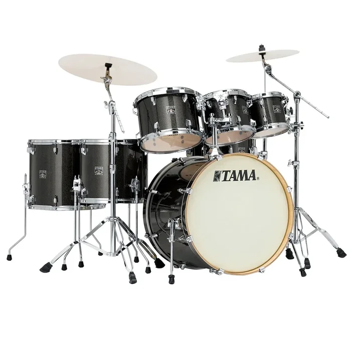 Tama Superstar Classic 7-Piece Shell Pack with 22″ Bass Drum and SM5W Hardware Pack Included – Midnight Gold Sparkle