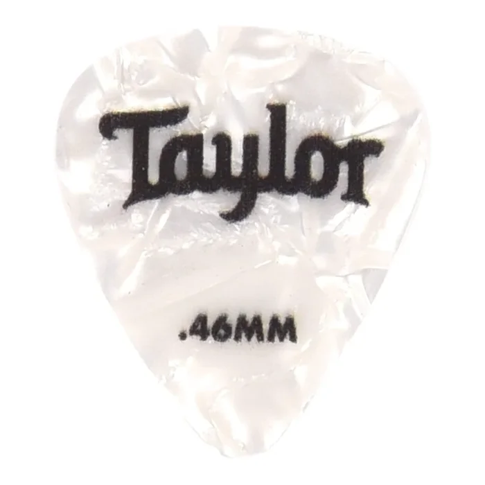 Taylor Celluloid 351 Picks White Pearl 0.46mm 2 Pack (24) Bundle