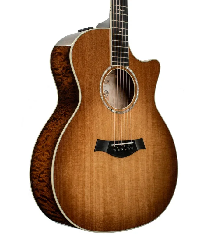 Taylor Custom Grand Auditorium Acoustic Guitar Factory Hand Selected Wood – Torrified Spruce/Quilt Maple
