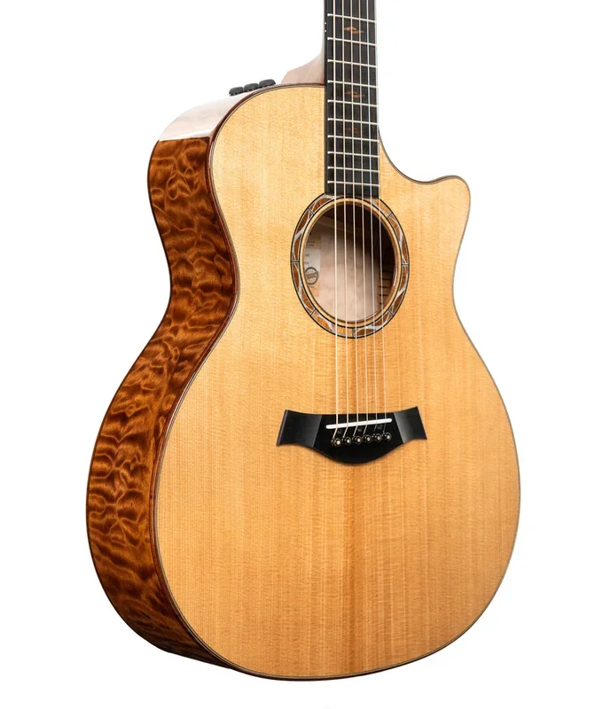Taylor Custom Grand Auditorium Torrefied Spruce/Quilted Big Leaf Maple Acoustic/Electric – “Catch #2”