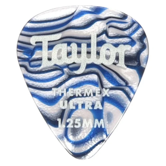 Taylor Premium Darktone 351 Thermex Ultra Picks Blue Swirl 1.25mm 3 Pack (18) Bundle