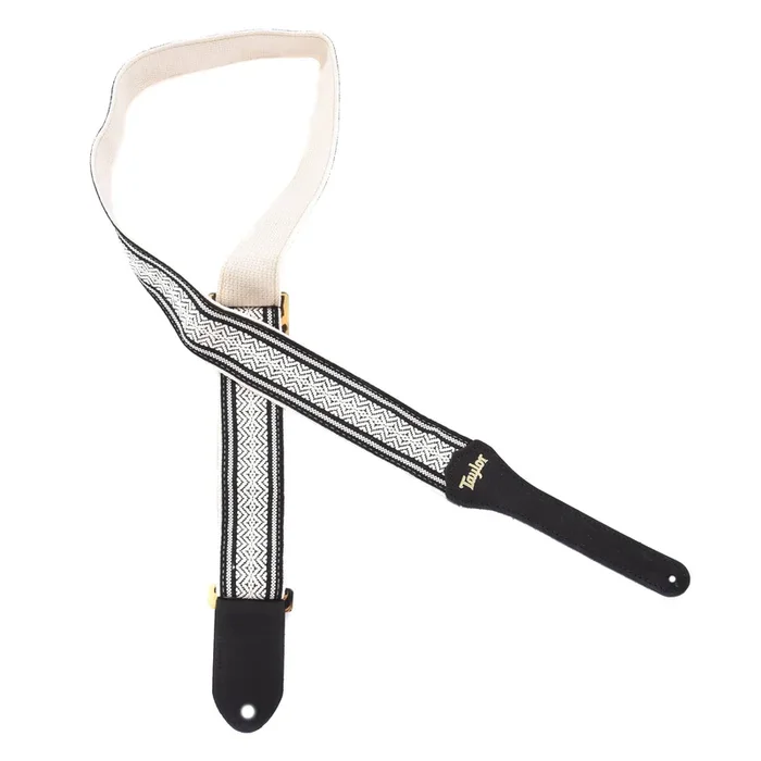 Taylor Strap White/Black Jacquard Cotton 2″