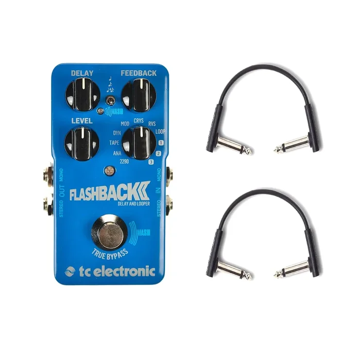 TC Electronic Flashback 2 Delay & Looper w/RockBoard Flat Patch Cables Bundle