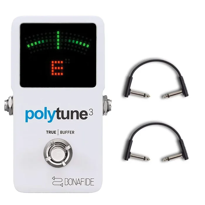 TC Electronic PolyTune 3 w/RockBoard Flat Patch Cables Bundle