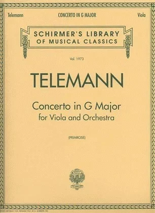 Telemann (Primrose): Concerto in G (viola & piano) SCHIRMER
