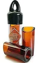 The Rock Slide – Glass Small Amber Guitar Slide