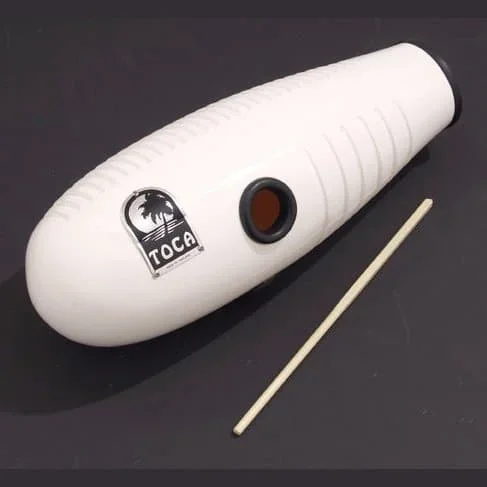 Toca Fiberglass Guiro, White