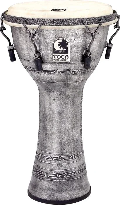 Toca SFDMX10AS Freestyle Series 10″ Djembe in Antique Silver