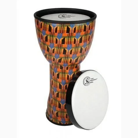 Toca Sympatico Nesting Djembe Set 8/10/12 Kente Cloth w/Pretuned Fiber Heads
