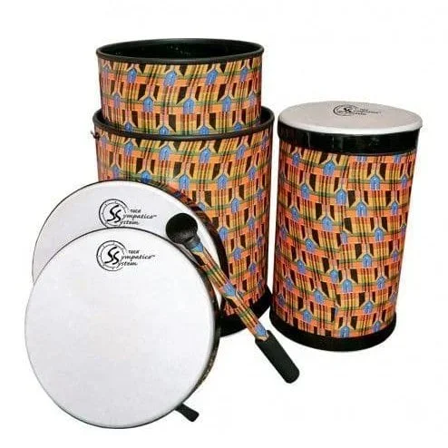 Toca Sympatico Nesting Djun Djun 12″ Kente Cloth w/Pretuned Fiber Dot Head