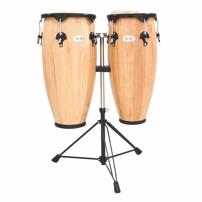 Toca Synergy Series Wood Conga Set w/Stand Natural