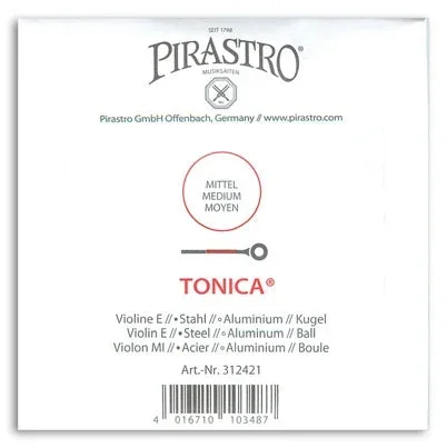 Tonica Violin E String – 4/4 – Medium Gauge – Ball (Aluminum-Wound Steel)