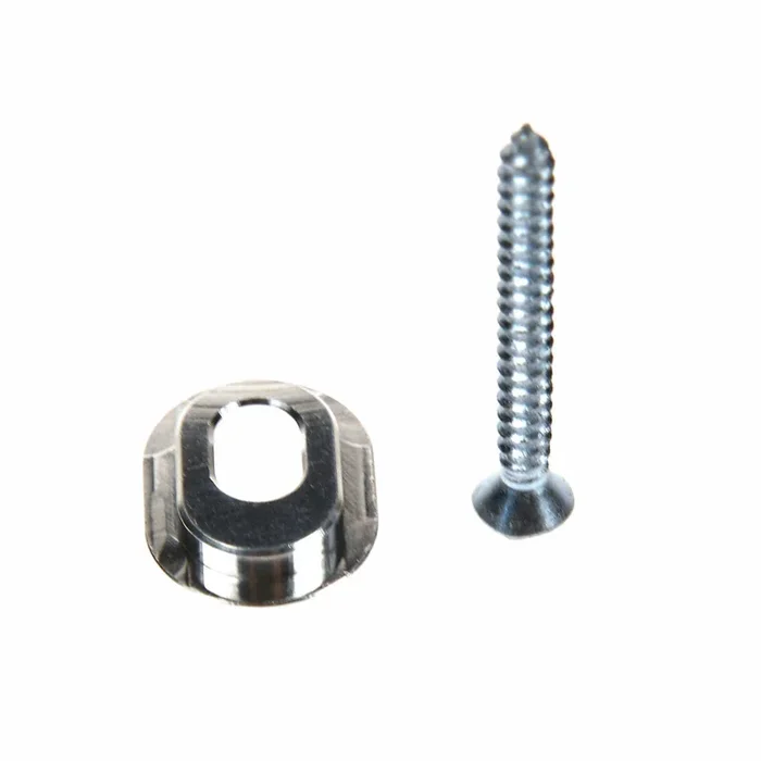 Towner Hinge Plate Adaptor Polished Aluminum