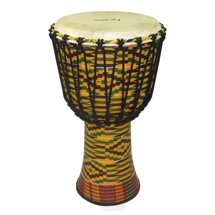 Tycoon Fiberglass Rope-Tuned Djembe 10″ Kente