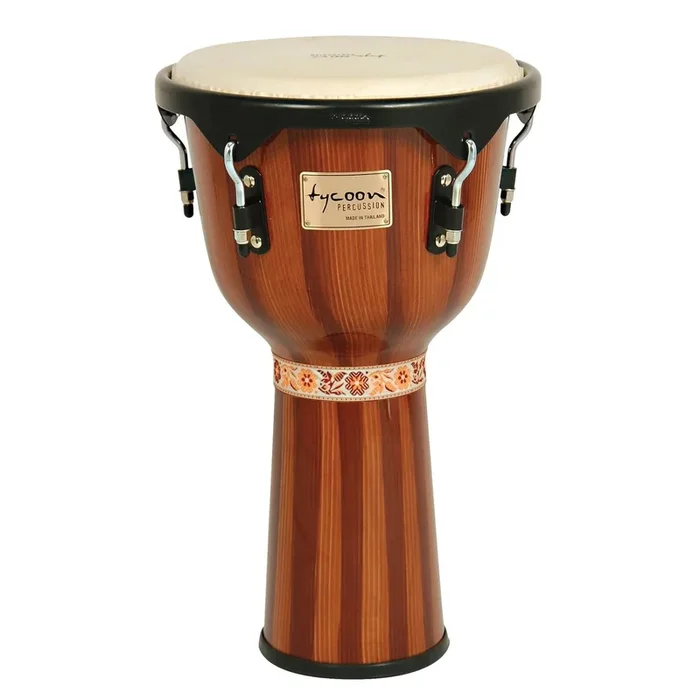 Tycoon Percussion 12 Artist Series Hand Painted Djembe Brown Finish