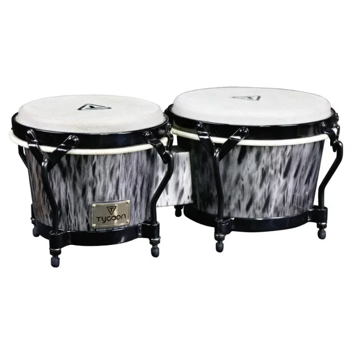 Tycoon Percussion Supremo Select Series Kinetic Steel Finish Bongos 7″ & 8-1/2″