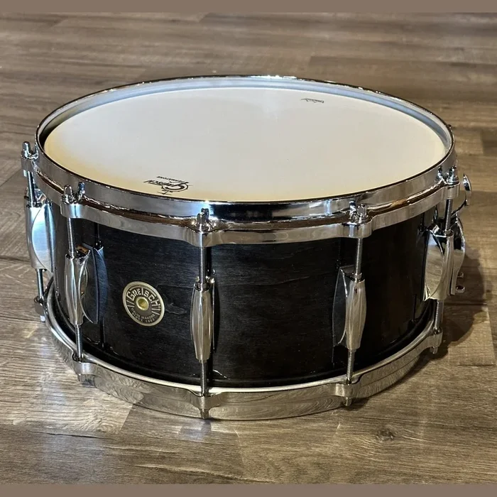 Used Gretsch USA Custom Ridgeland Snare Drum Gloss Ebony 14×6.5