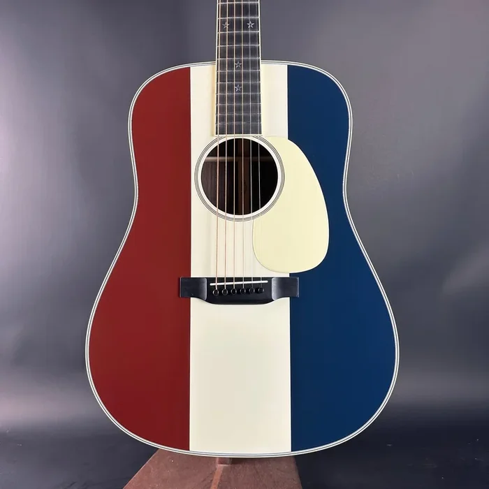 Used Martin Custom Shop Dread Red/White/Blue Sitka/EIR TSU21957