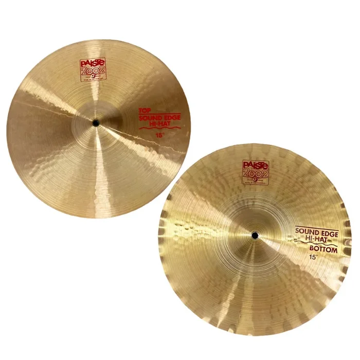Used Paiste 2002 Sound Edge Hi Hat Cymbals 15″ – Good
