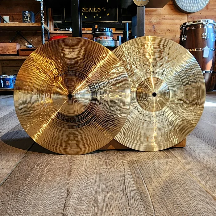 Used Paiste Signature Dark Crisp Hi Hat Cymbals 14″