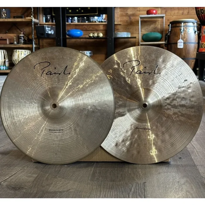 Used Paiste Signature Dimensions Thin Heavy Hi Hat Cymbals 14″