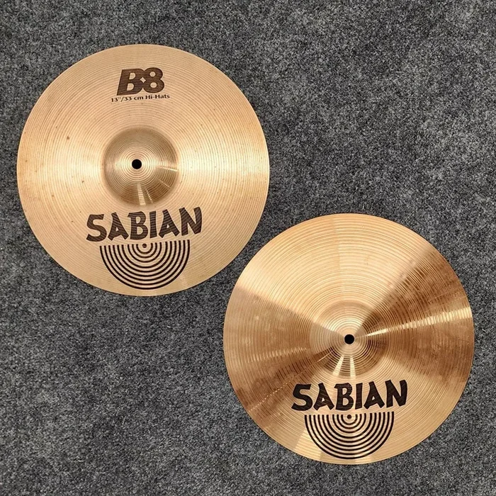 Used Sabian B8 Hi Hat Cymbals 13″ – Good