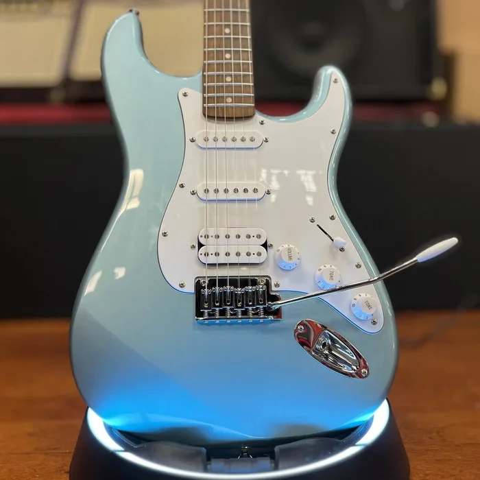 USED Squier Affinity Stratocaster HSS Limited-Edition Electric Guitar, Ice Blue Metallic