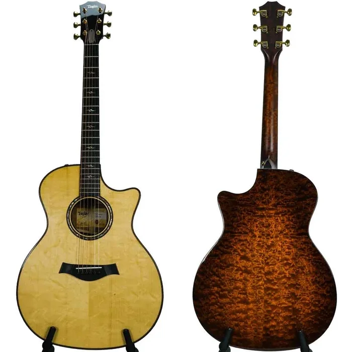 Used Taylor Custom Grand Auditorium Bearclaw Spruce and Figured Sapele Acoustic Electric Guitar