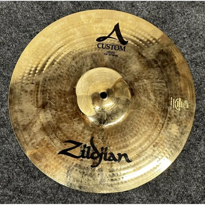 Used Zildjian A Custom Hi Hat Cymbal 14″ TOP ONLY