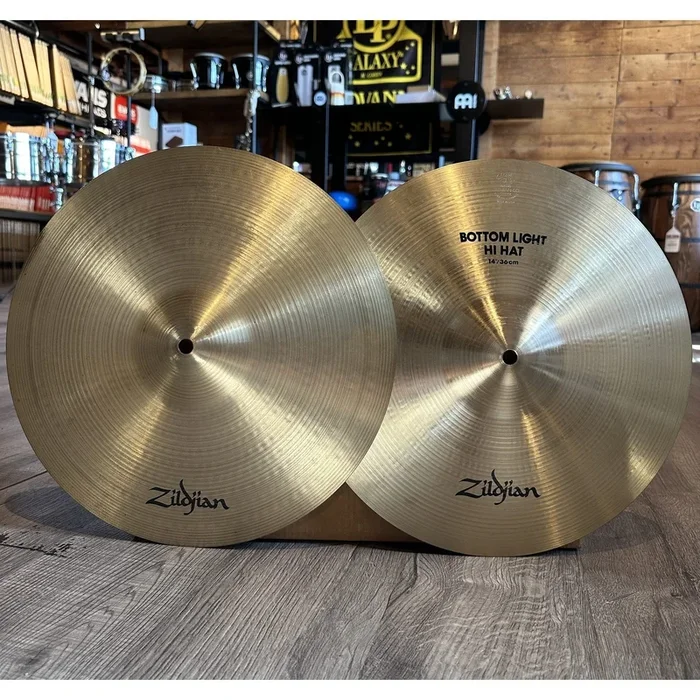 Used Zildjian A Light Hi Hat Cymbals 14″