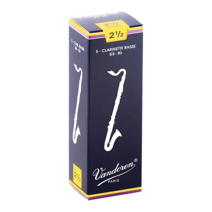 Vandoren CR1225 Traditional Bass Clarinet Reed – Strenght: 2.5 (5 Pack)