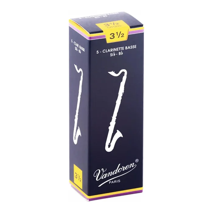 Vandoren CR1235 Traditional Bass Clarinet Reed – Strength: 3.5 (5 Pack)