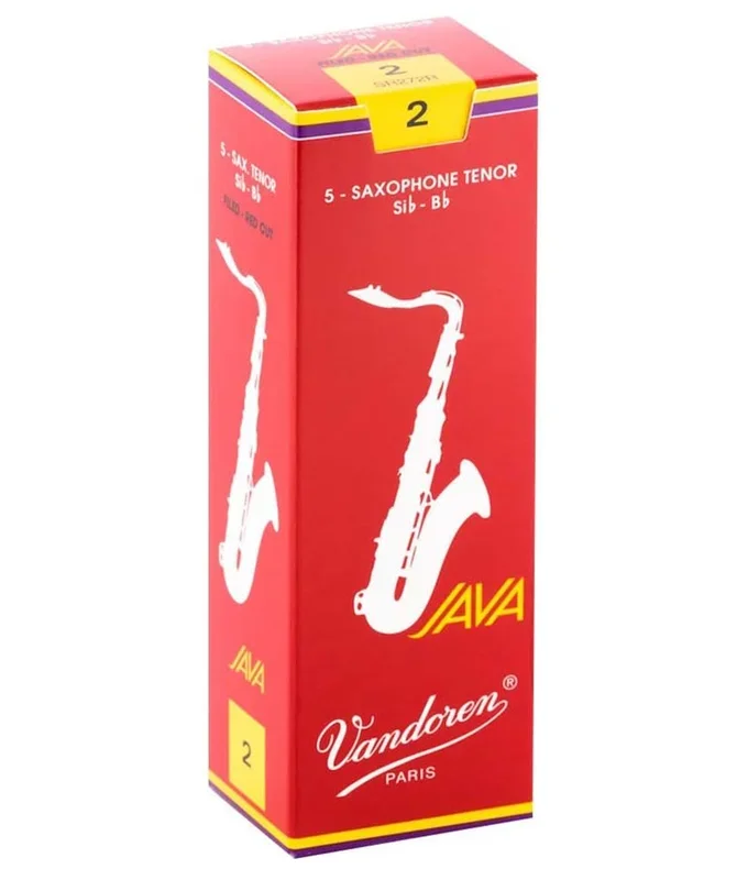 Vandoren Java Red #2 Tenor Saxophone Reeds – 5 Pack