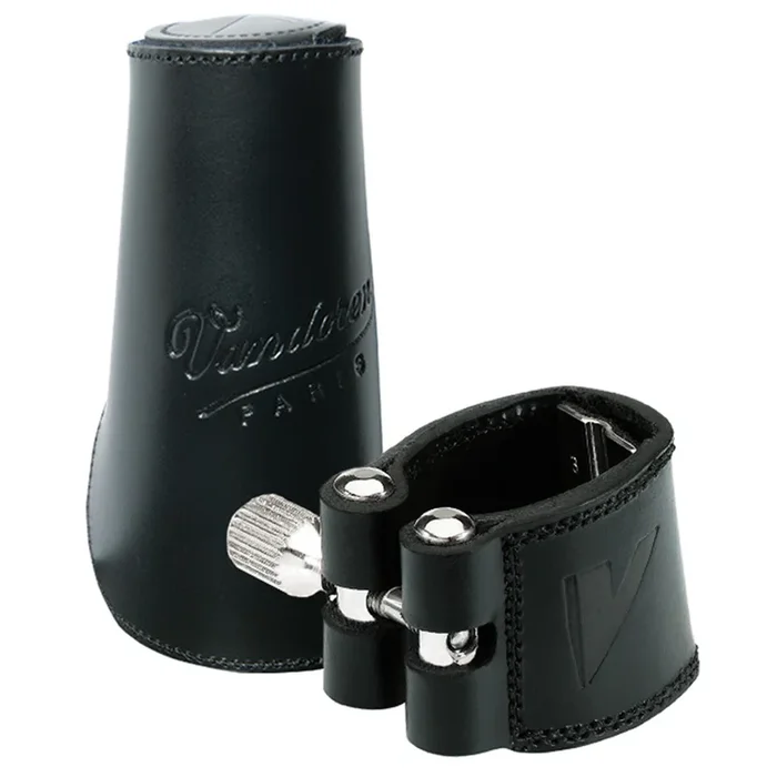 Vandoren Leather Ligature and Leather Cap for Bb German Clarinet